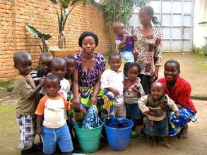 Denise and the kids during play time