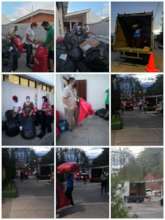 People in capital preparing donations