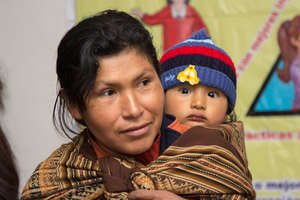 a mother and her child from the project