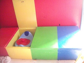 an improvised waste collection point