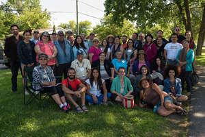 Participants at Mohawk/Kanienkeha'ka territory