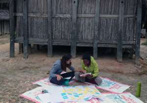 (2) Aina prepares for a workshop in remote Mangevo