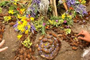 Ceremony before going out to sit on the land