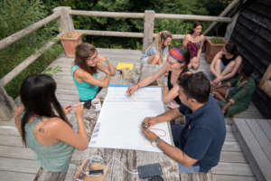 Participants in nature-connection workshop -GESA18