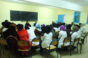 Students and partners gathering for discussion
