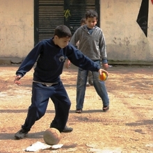 Children practicing with Coaches