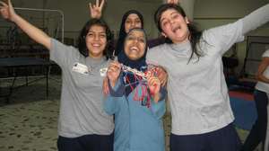 Female basketball class
