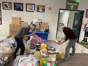 Volunteering in the warehouse