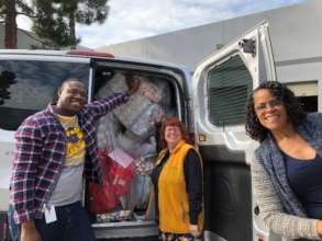 A grateful agency picking up gifts!