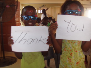 Children received spectacles and clothes