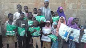 BOT member with some of the children
