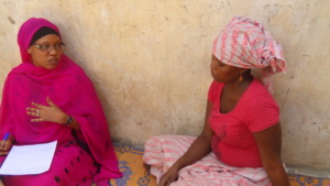 Collecting stories from Rabiat one of the women