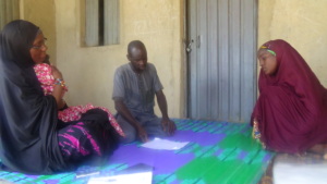 Educating Maryam on malaria and cleanliness