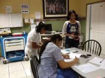 Ledy at work at Dime Hospital