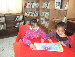 Reading together at Rachel Corrie Center in Rafah