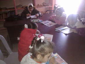 Quiet reading time at Afaq Jadeeda