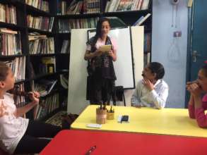 Sharing original stories with other children
