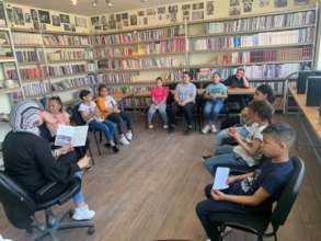 During a book reading