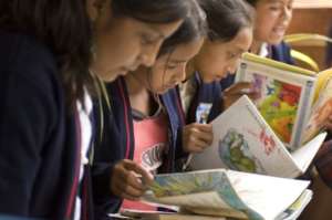 Girls in a reading Club in Guatemala