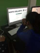 A girl Reader accessing to Brilliant Mind's index