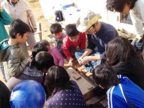 We discussed the arrangement of the play equipment