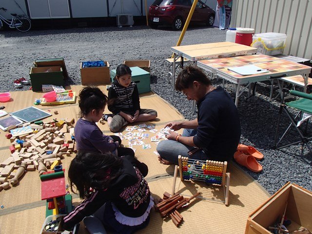 The playground provided by the mobile play truck