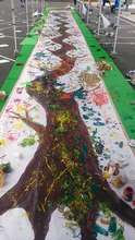 We designed a big tree on a paper