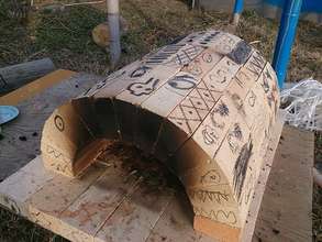 Kiln which we made with brick