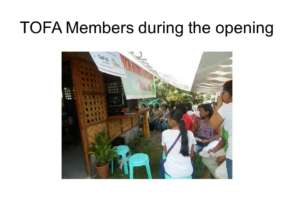 members attending the opening of the store