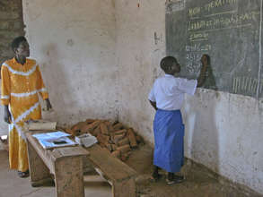 Solving a Math Problem on the Blackboard