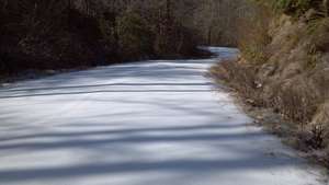Our road was solid ice for 5 days
