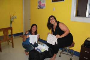 Celebrating graduation with new midwife Aurore