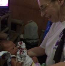 Vicki holding baby John