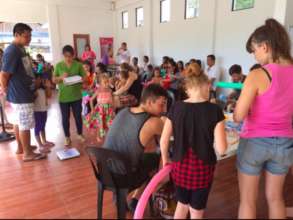 Outreach clinic at Mercy for children in Tanauan