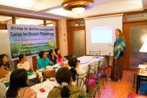 Teaching midwives in the recovering disaster zone