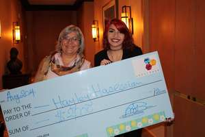 Heyley's cheque presentation