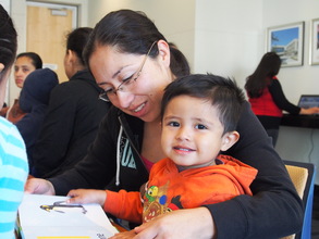 A "special family moment", sharing books together!