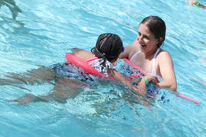 Learning to swim, a very important life skill