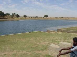 A village reservoir or pond