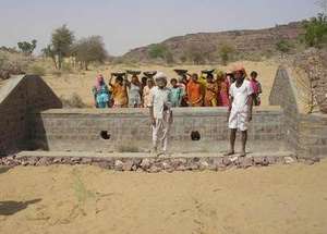 Water harvesting structure for a larger community
