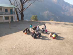 An outdoor activity during the training