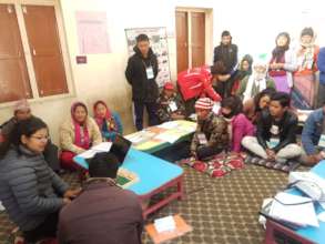 A role play session and observers