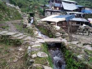 Rivulet bridge before construction- wooden planks