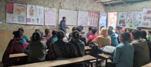 Desk-bench, educational flex supported at Bajura.