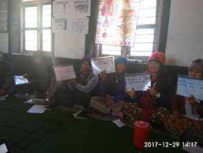 Teachers during a training activity