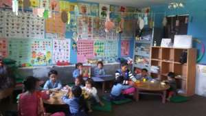 Furniture and supplies provided at Gujarpa School