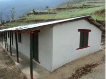 An example of a plastered and painted building