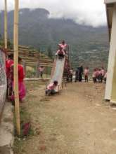 The new slide at Janajyoti School is very popular!