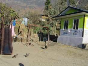 New swings and slide at Guranse Primary School