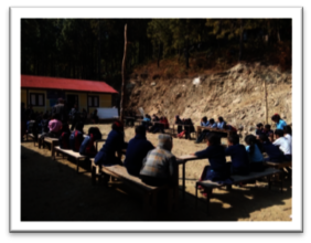 Spelling competition at Pokhare School